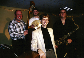 The Core-tet (clockwise from left) is Bob Bowman, Tim Cambron, Rob Scheps and Roger Wilder [Photo by Rich Hoover]
