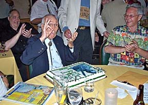 Johnny Smith and his birthday cake [Photo by Claus Weidner]