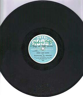 78 rpm of "Moonlight in Vermont," by Johnny Smith
