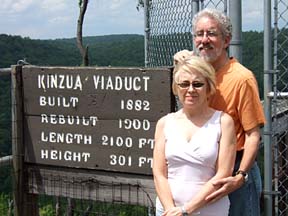 Tom and Mary Jane at the Kinzua Bridge [Photo by Greg Page]