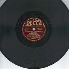 "The Darktown Strutters Ball" on the Decca label, by George Wettling [Photo by Dan DeMuth]