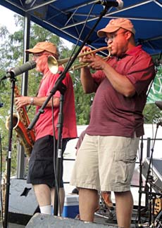 Saxophonist Curt McKean and trumpeter Doyle Tipler [Photo by Jesse Starita]
