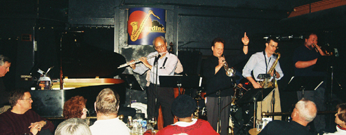 Ensemble performs Russ Long music Dec. 3 at Jardine's. [Photo by Tom Ineck]