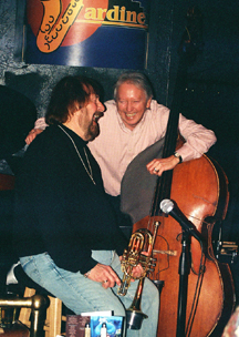 Gary Sivils and Gerald Spaits share a laugh. [Photo by Tom Ineck]