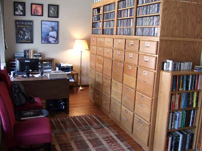 Much of the BMF music collection was filed in oak cabinets at The Burkholder Project 2008-2013.