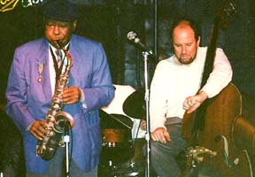 Benny Waters on alto sax and Bob Bowman on bass [Photo by Rich Hoover]