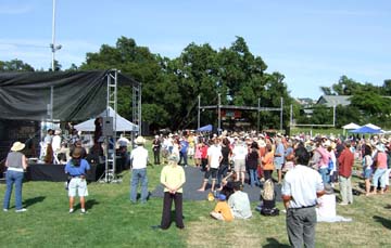 It was a beautiful day in the park for a tribute to Jobim at the Healdsburg Jazz Festival. [Photo by Tom Ineck]