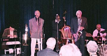 Legends of Jazz (from left) Larry Vuckovich, Julian Priester, John Heard, Hadley Caliman and Eddie Marshall [Photo by Dan DeMuth]