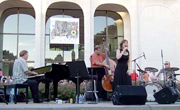 The Kendra Shank Quartet (from left) is Frank Kimbrough, Dean Johnson, Kendra Shank and Tony Moreno. [Photo by Tom Ineck]