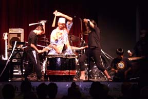 Tacuma King and the Children's Percussion Workshop [Photo by Tom Ineck]