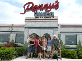 The travelers at Penny's Diner in Missouri Valley, Iowa [Photo by Elizabeth Nelson]