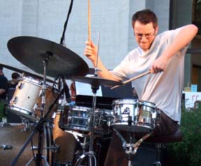 Drummer Brandon Draper [Photo by Tom Ineck]