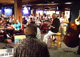 Dixieland band packs them in at Brewsky's Jazz Underground [Photo by Tom Ineck]