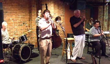 Capital City Dixieland Preservation Society Jazz Band at Brewsky's [Photo by Tom Ineck]