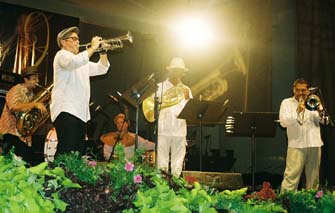 Trumpeter Dave Douglas and Brass Ecstasy [Photo by Tom Ineck]
